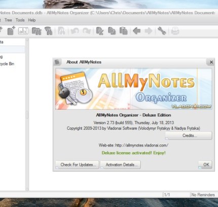 Dapatkan Lisensi AllMyNotes Organizer Deluxe Edition (Giveaway)
